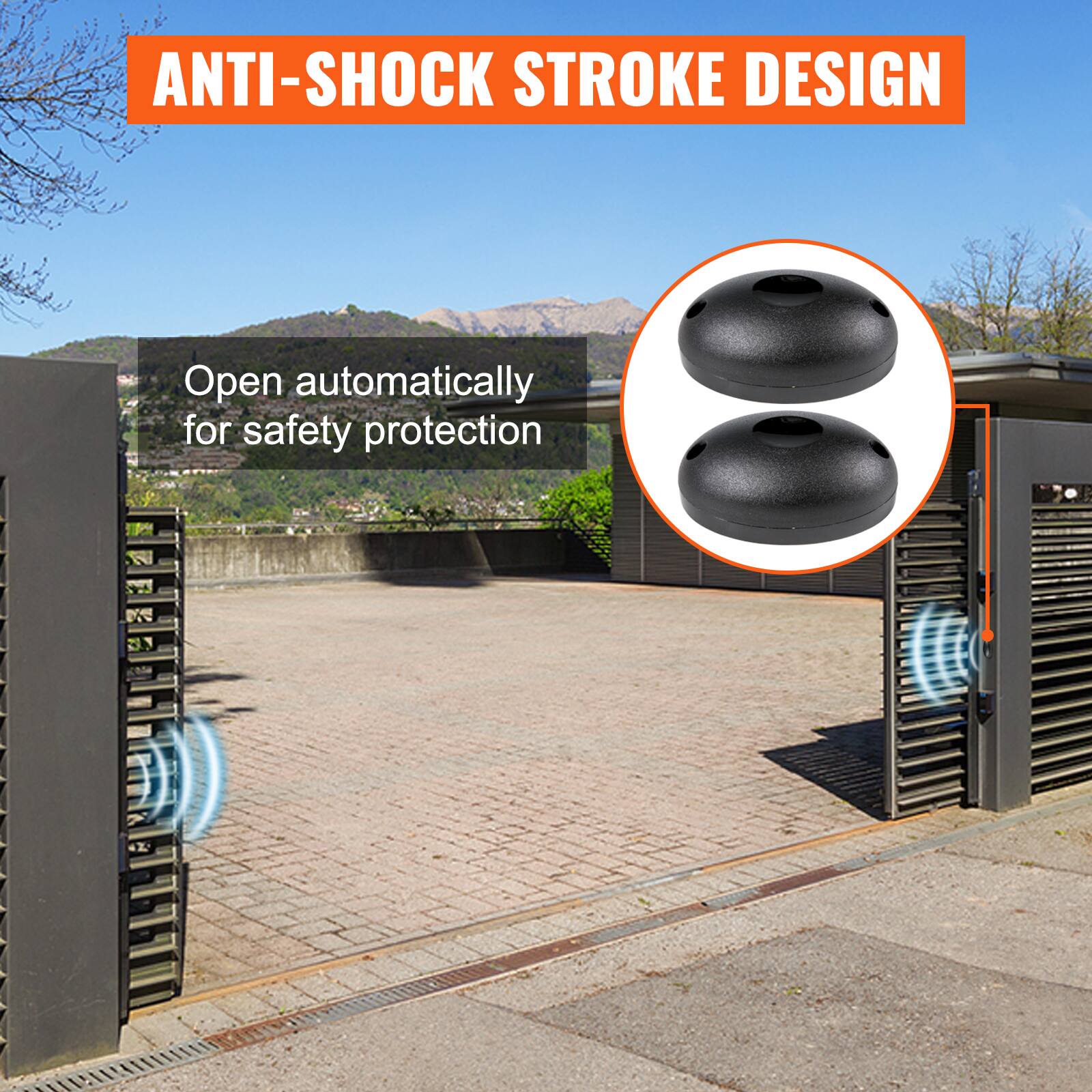 ANTI-SHOCK STROKE DESIGN, Open automatically for safety protection, B1