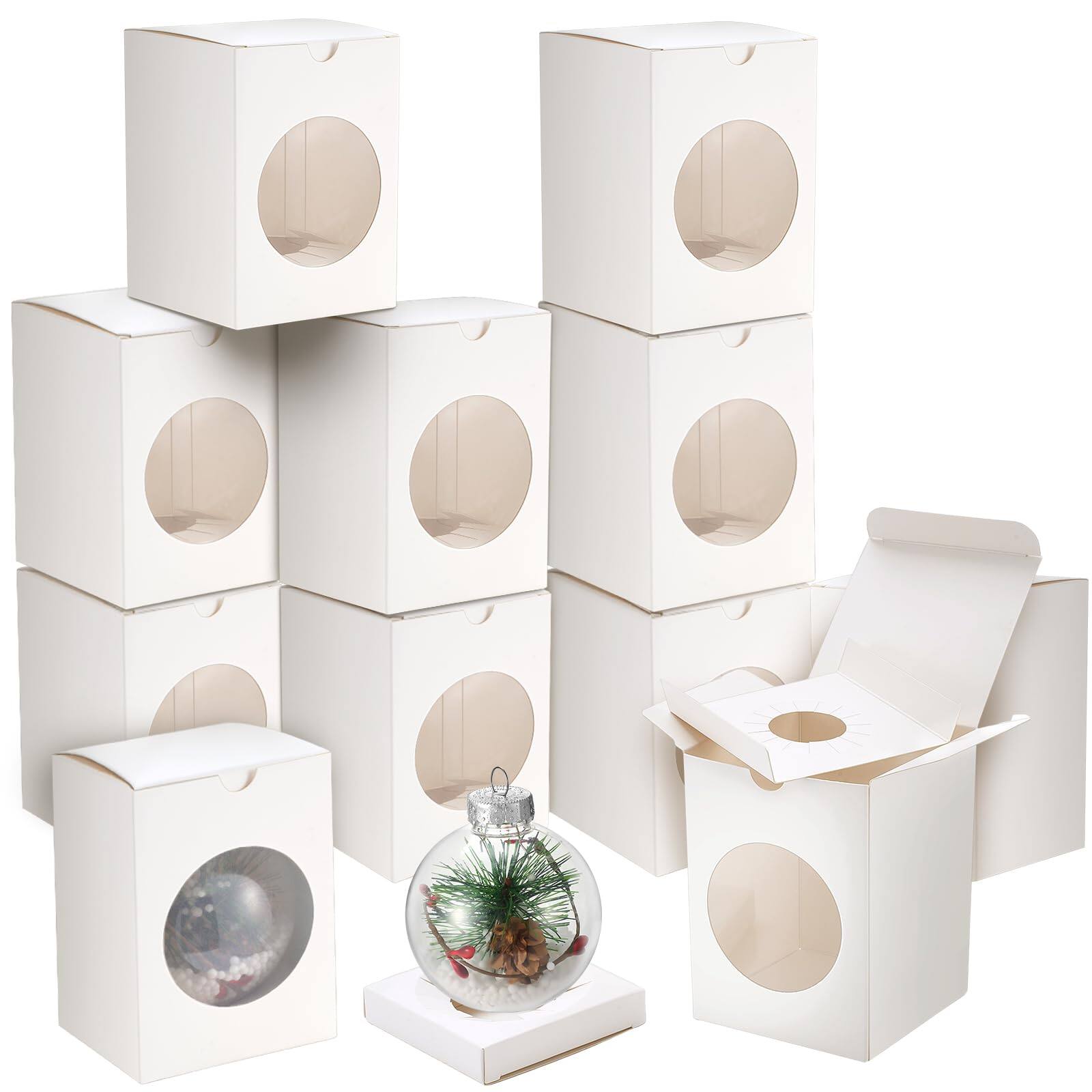 Paradigms Interiors Christmas Ornaments Balls Boxes 3 2''x 3 x 4 2 ...