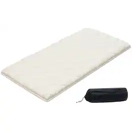 VEVOR - Japanese Tatami Mat, Twin Size Foldable Japanese Tatami Mattress, Futon Mattress with Storage Bag & Fastener - White