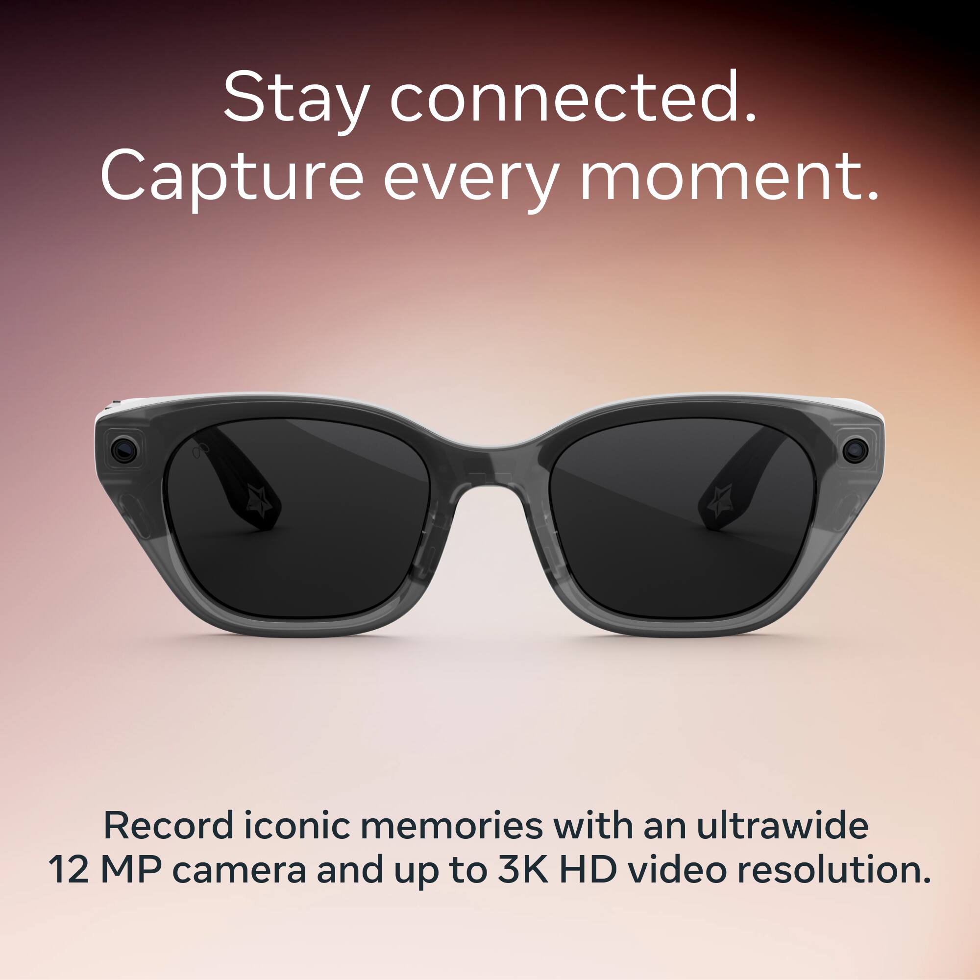 Stay connected.  
Capture every moment.  

Record iconic memories with an ultrawide 12 MP camera and up to 3K HD video resolution.