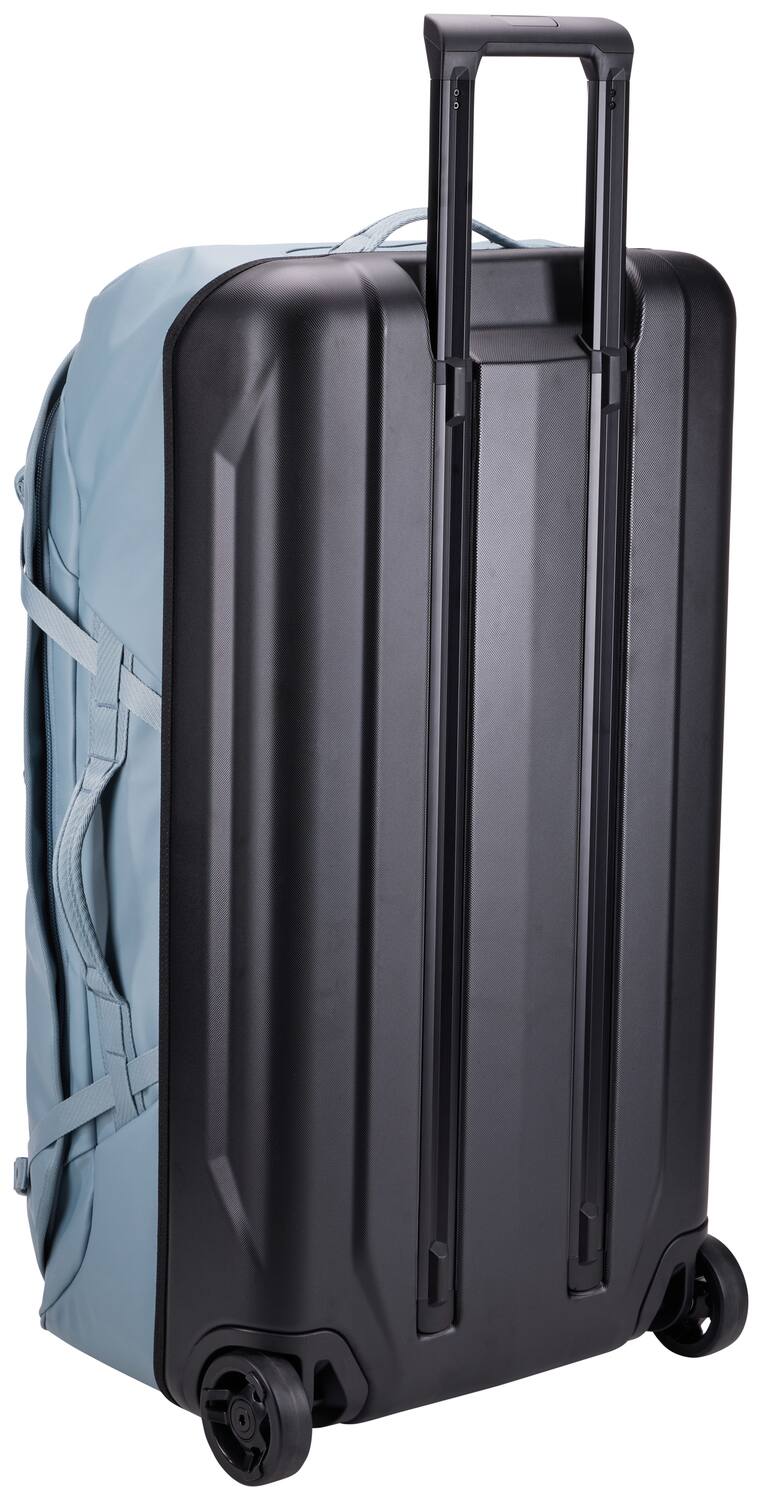 Angle. Thule - Chasm Wheeled Adventure Duffle – Rugged & Spacious - Pond Gray.