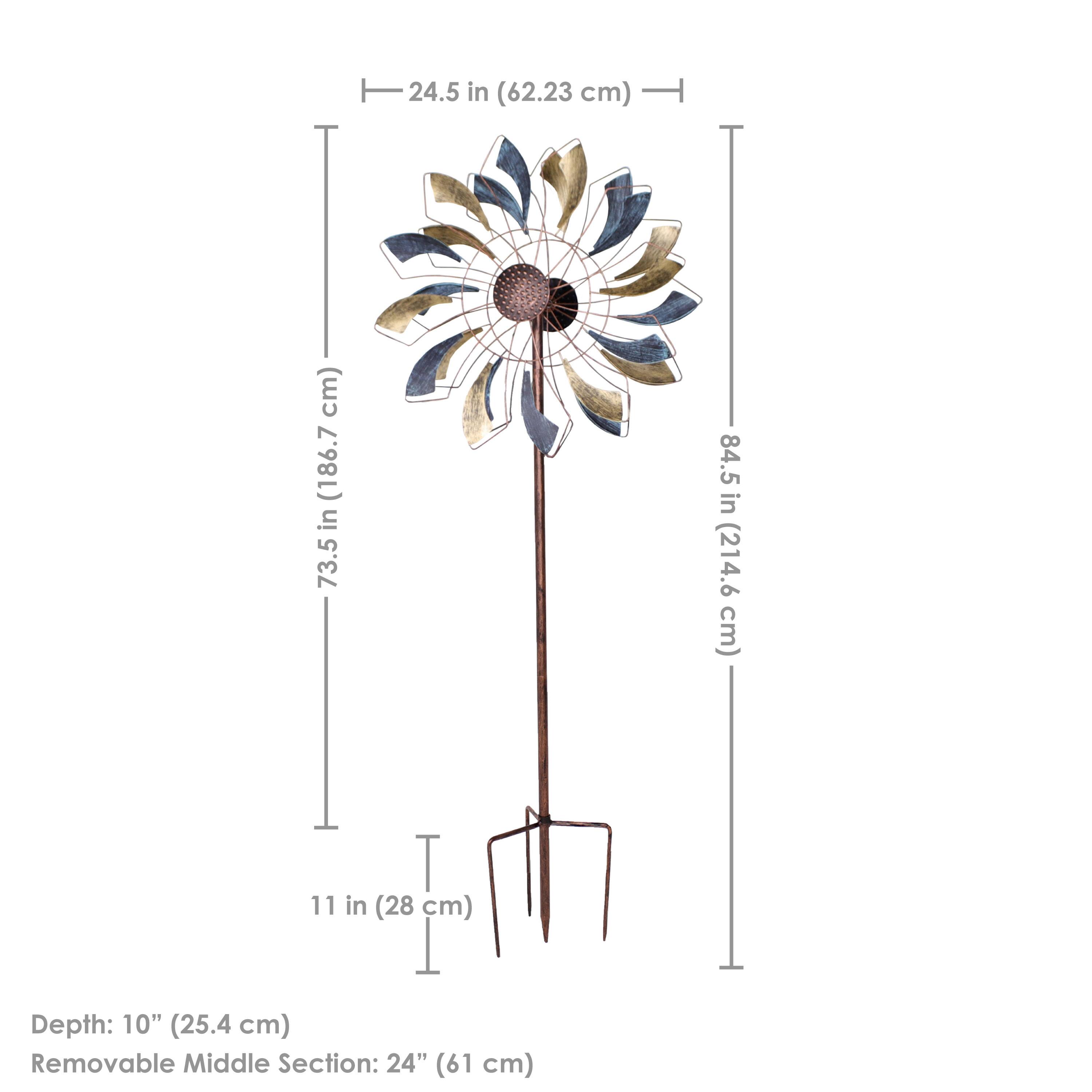 - Height: 24.5 in (62.23 cm)
- Width: 84.5 in (214.6 cm)
- Depth: 10" (25.4 cm)
- Removable Middle Section: 24" (61 cm)
- Stem Length: 73.5 in (186.7 cm)
- Base Width: 11 in (28 cm)