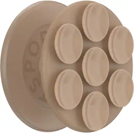 Front. PopSockets - MagSafe Suck-Up Universal Magnetic Suction Grip & Mount with Adapter Ring for Cell Phones - Latte.