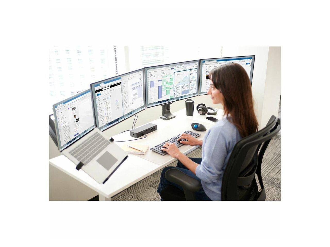 Alt View 8. Kensington - Kensington KB535 Wireless Keyboard, Bluetooth/2.4GHz, Full-Size, Quiet Keys, Copilot Hotkey, Windows (K75408NA) - Black.