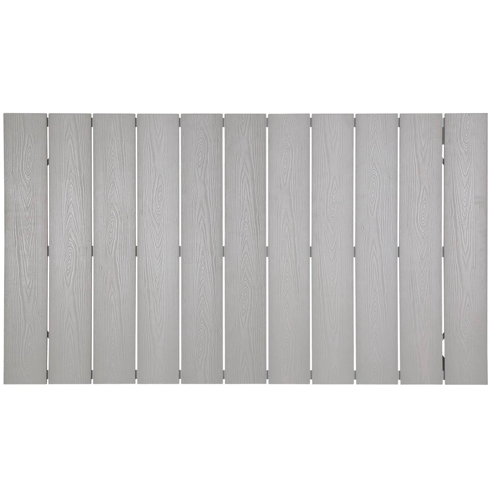 Left. Modway - Maine 63" Outdoor Patio Dining Table by Modway - White Light Gray.