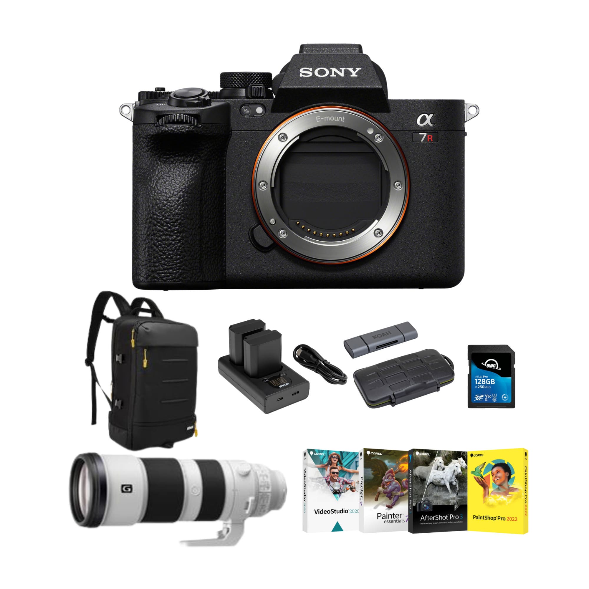 Sony - a7R V Mirrorless Camera with 200-600mm f/5.6-6.3 G OSS Lens Bundle - Black/Black