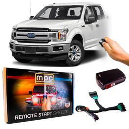 MPC - No Honk OEM Remote Activated Remote Start Kit For 2015-2020 Ford F-150 T-Harness - Black