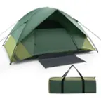 Front. Costway - 2-person Camping Tent Lightweight Outdoor Tent with Removable Rain Fly Carrying Bag - Green.