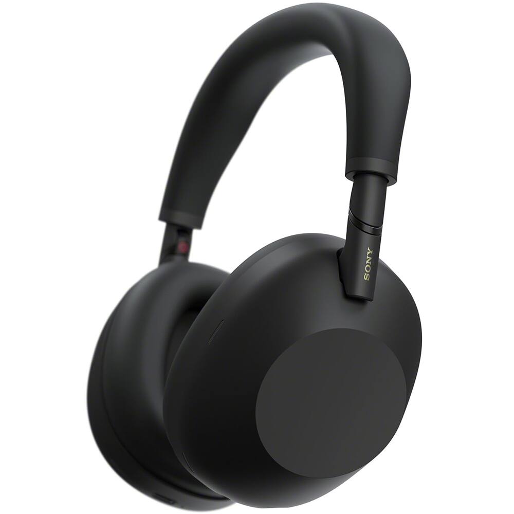Alt View 2. Sony - Best Wireless Noise Canceling Headphones Black with Wood Headphone Stand.