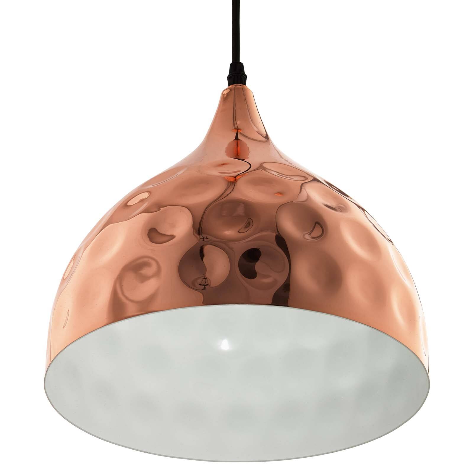Back. Modway - Dimple 11" Bell-Shaped Rose Gold Pendant Light by Modway - Rose Gold.