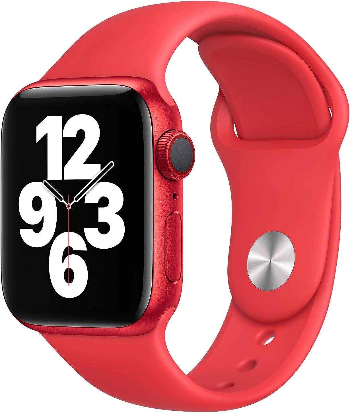 Alt View 1. Apple - Apple Watch Sport Band (40mm) - (PRODUCT) RED - Regular - Red.