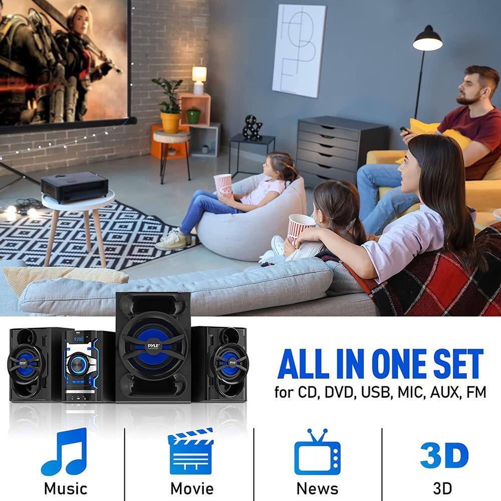 9.790 PYLE ALL IN ONE SET for CD, DVD, USB, MIC, AUX, FM

Music  
Movie  
News  
3D