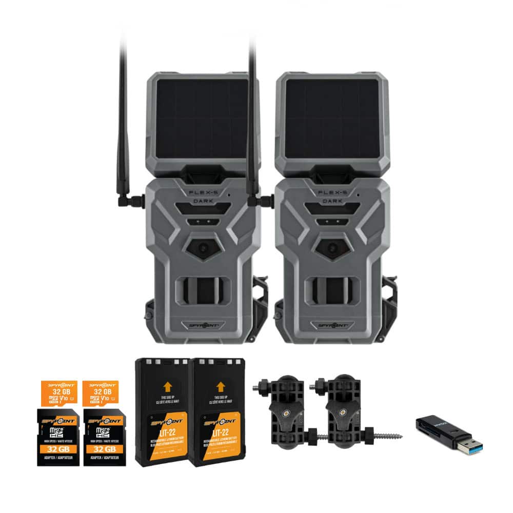 Spypoint - Flex-S-Dark Solar Trail Camera with Panel (2 Pack) with Accessories price history on PriceWatchPro