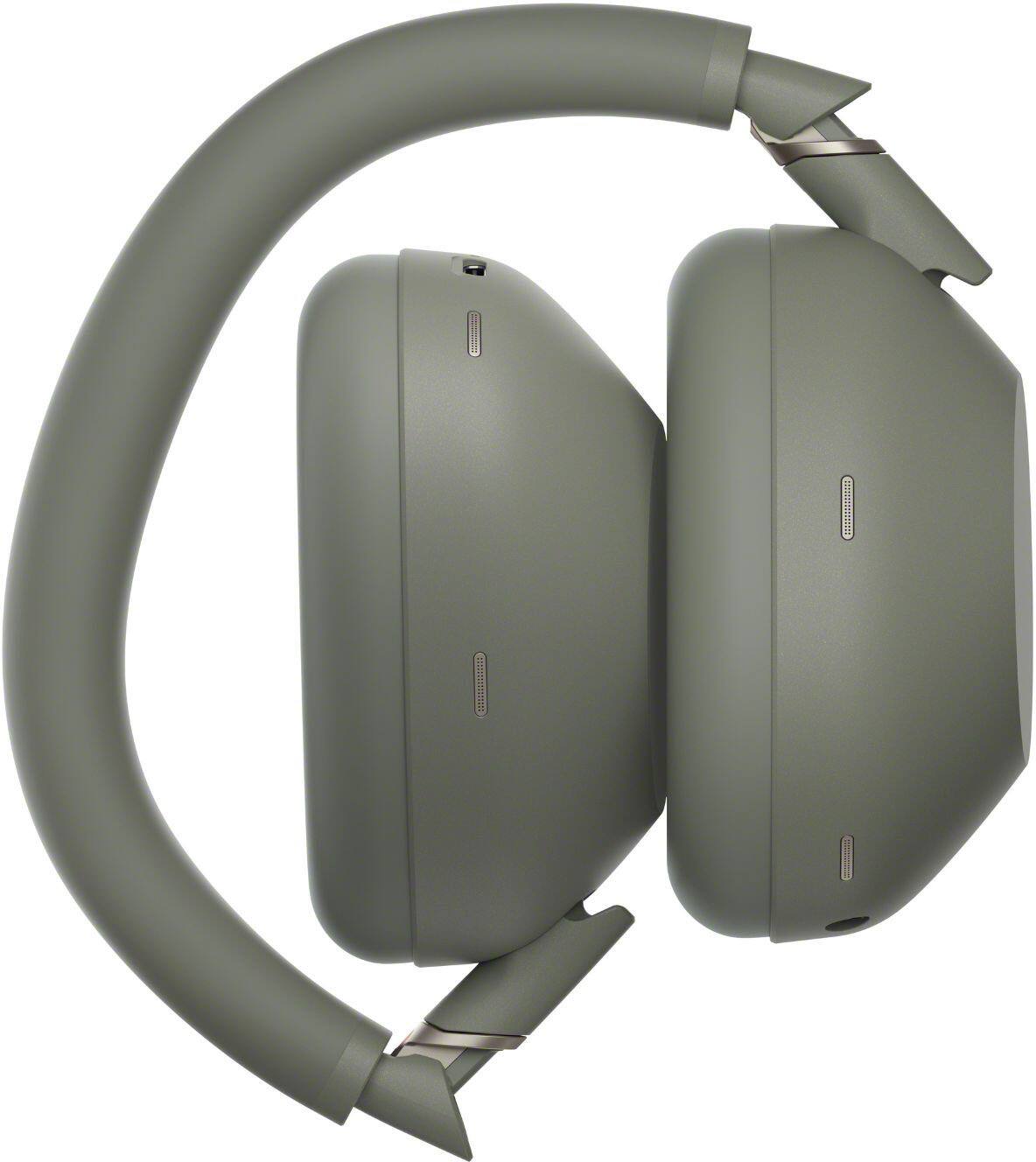 Alt View 3. Sony - WH-1000XM6- Best Wireless Noise Cancelling Headphones - Olive Gray.