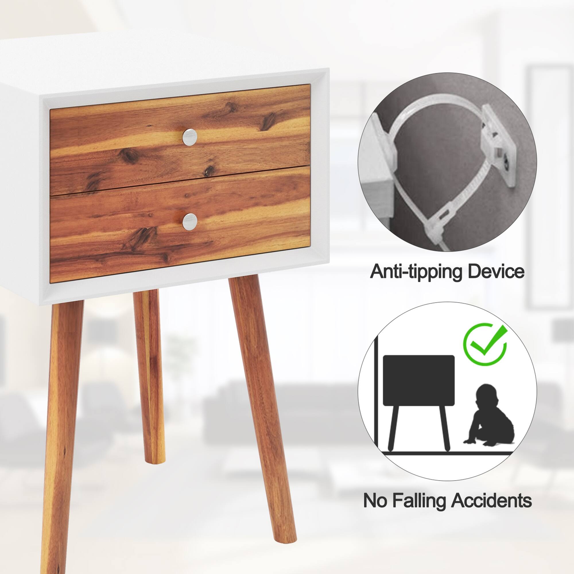 Anti-tipping Device
No Falling Accidents