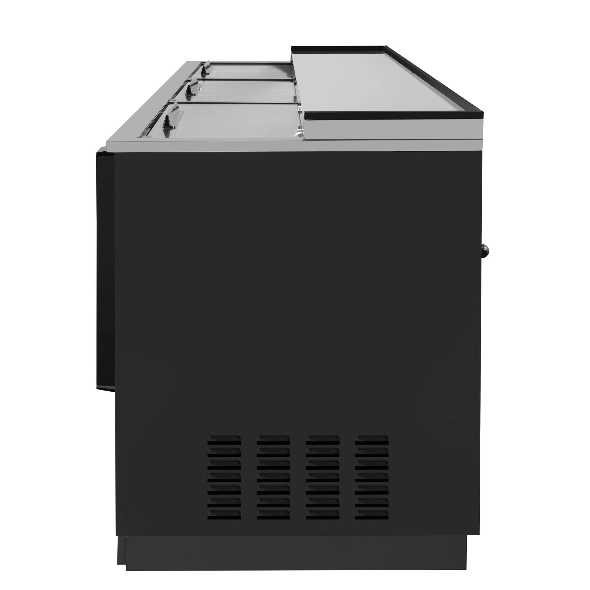 Alt View 4. Koolmore - 95 in. Commercial Bottle Cooler in Black with Built-In Opener, ETL Listed, 30 cu. ft. (KM-BOC95-BK) - Black painted steel.