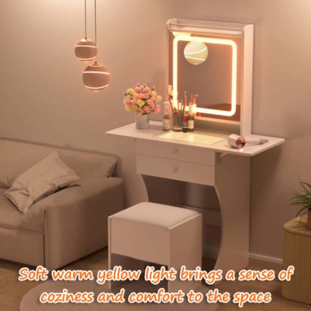 Soft warm yellow light brings a sense of coziness and comfort to the space