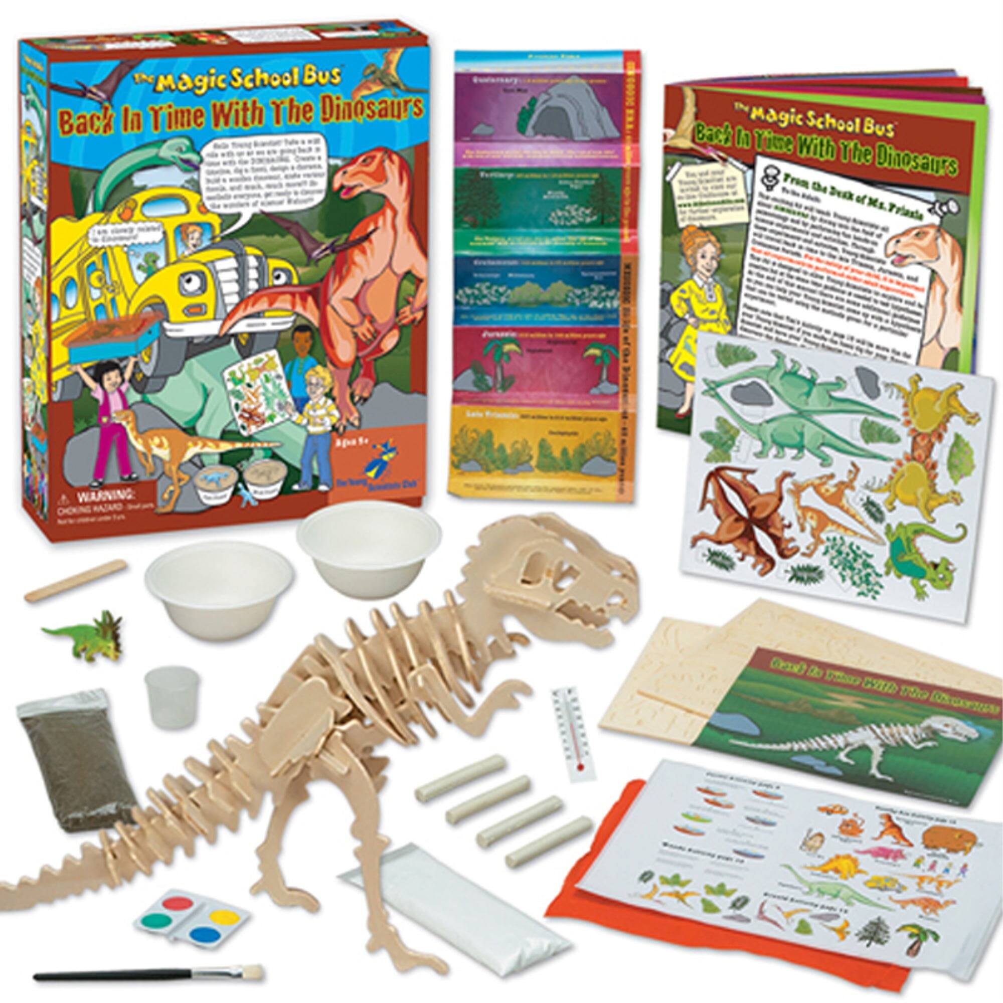 Magic School Bus  
Back In Time With The Dinosaurs  

WARNING: CHOKING HAZARD - Small parts. Not for children under 3 years.  

Magic School Bus  
Back In Time With The Dinosaurs  

From the Desk of Ms. Frizzle  

Great Dinosaur Dig!