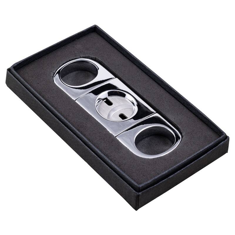 Alt View 3. Prestige - Silver Heavy Body Cigar Cutter - Stainless Steel Finish.