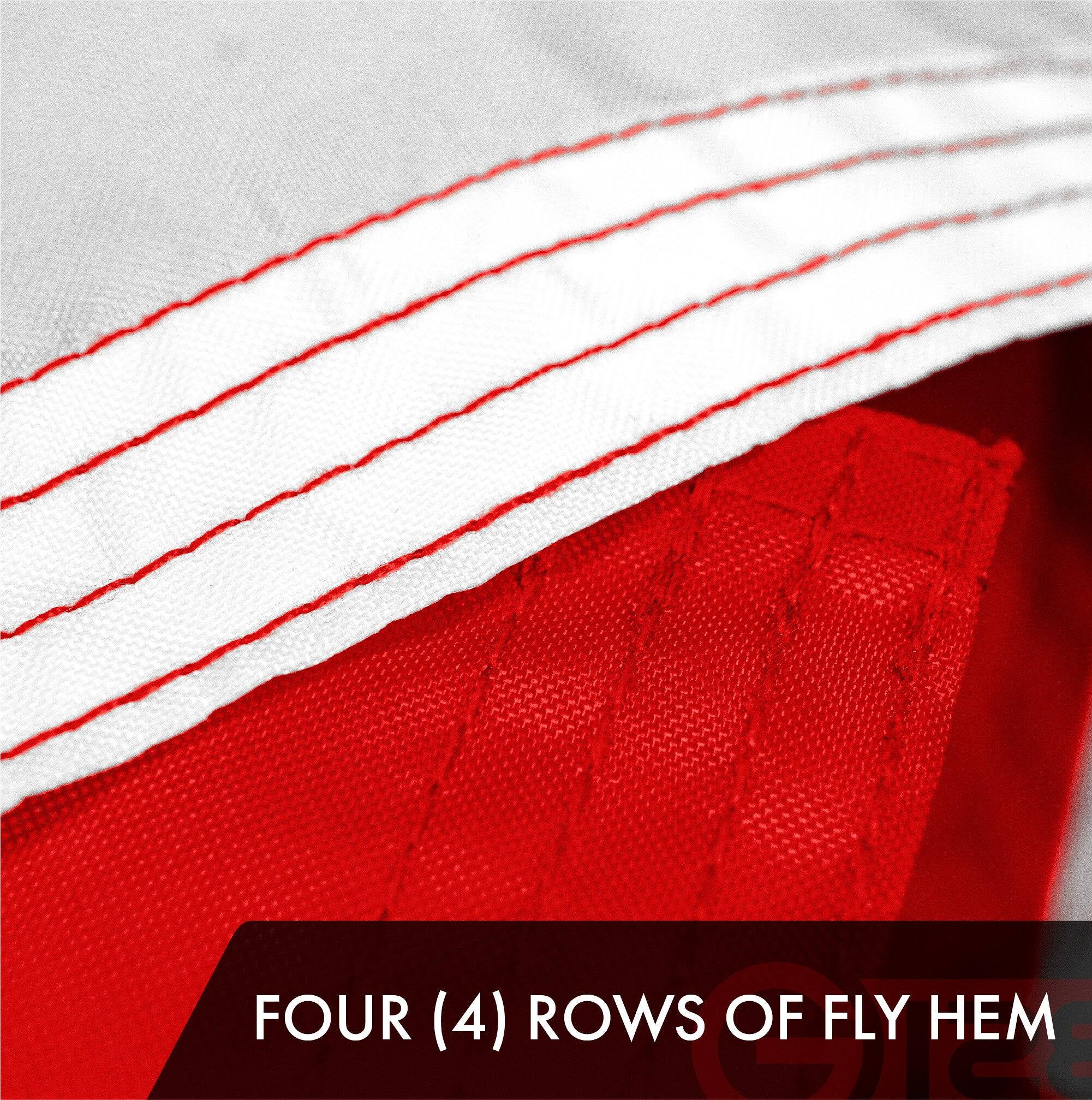 FOUR (4) ROWS OF FLY HEM