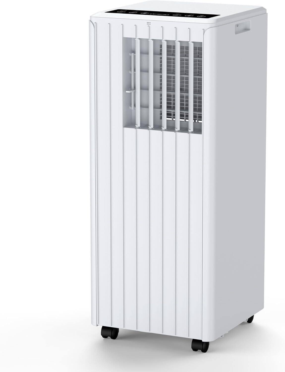 Front. Acekool - 8000 BTU Portable Air Conditioner, 3-In-1 Portable AC Unit with Fan, Cool & Dehumidify Modes - White.