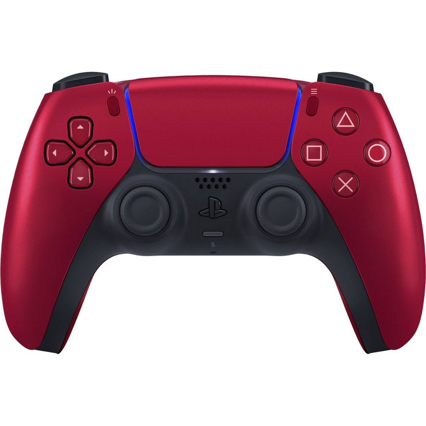 Left. Sony - Sony Playstation 5 Slim Disc with Extra Volcanic Red Controller, Gamer Starter Kit and MightySkins Decal Voucher + 1 - Volcanic Red.