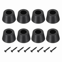Unique Bargains - Rubber Speaker Isolation Feet, 0.91" Anti-Vibration Pad with Screws for Electronics Speaker Guitar 8pcs - Black