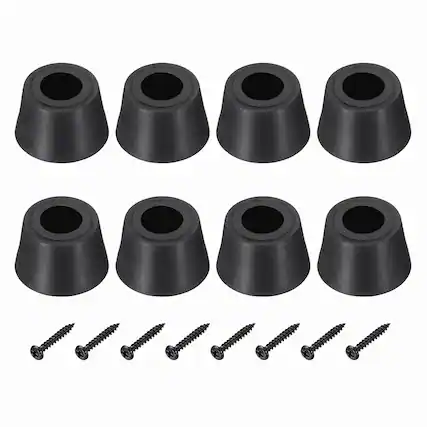 Front. Unique Bargains - Rubber Speaker Isolation Feet, 0.91" Anti-Vibration Pad with Screws for Electronics Speaker Guitar 8pcs - Black.