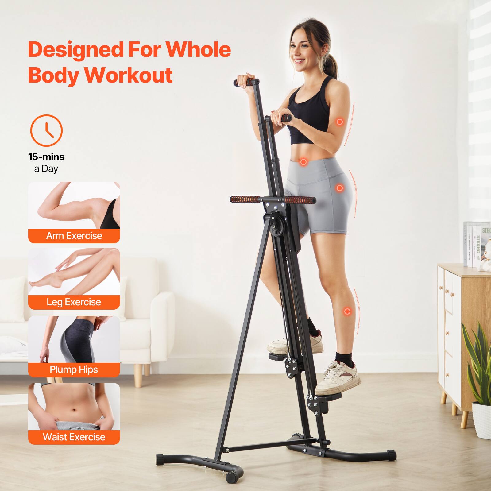 Designed For Whole Body Workout

15-mins a Day

Arm Exercise

Leg Exercise

Plump Hips

Waist Exercise