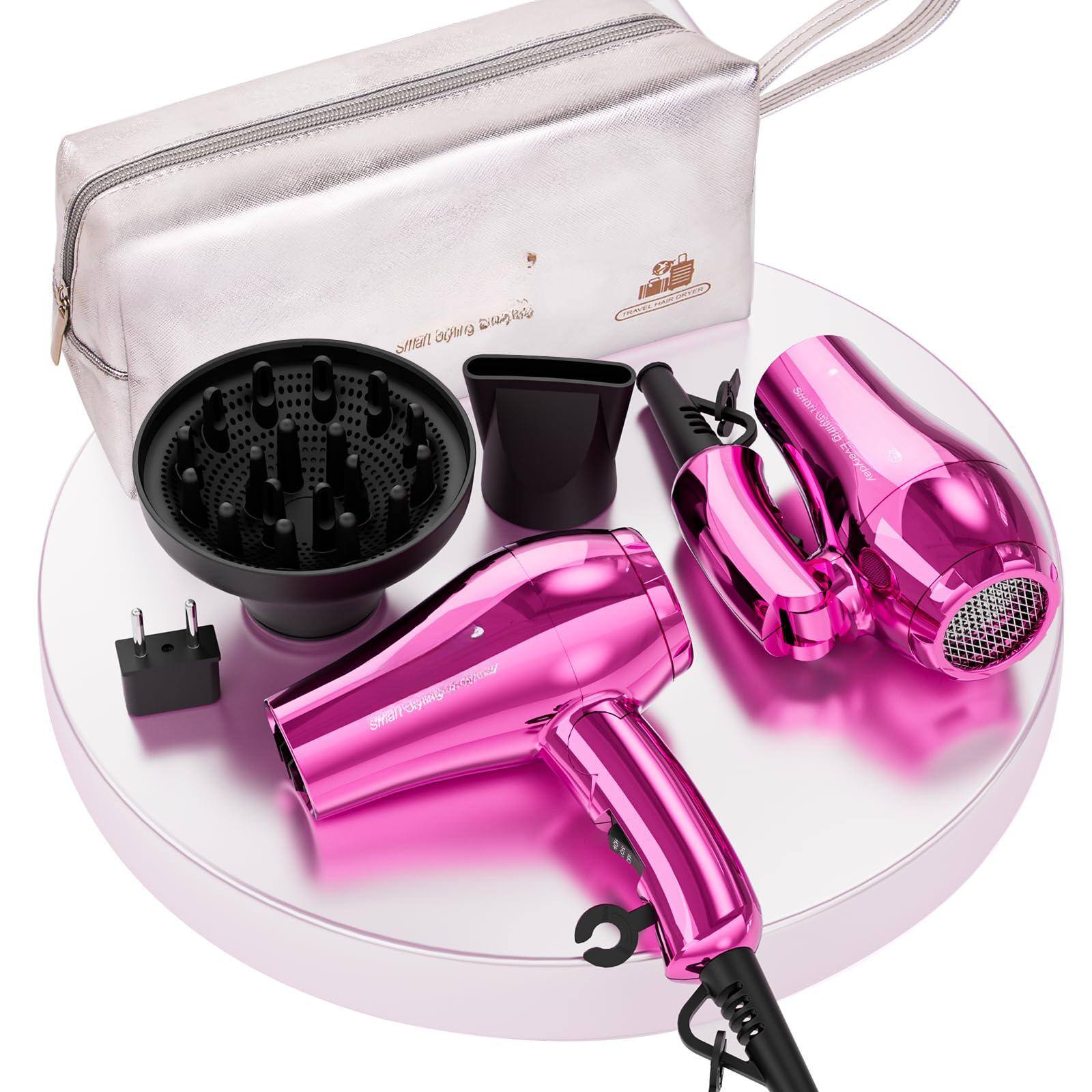 The Best Inks - 1200W Ionic Lightweight Travel Hair Dryer Professional Grade with Advanced Technology for Fast Drying - Purple