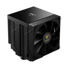 Front. GAMDIAS - BOREAS P2-62D AMD/Intel CPU Air Cooler, 6 high performance Copper Heat Pipes, Dual fans, CPU Temp. and Fan RPM display - Black.