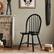 Alt View 1. Costway - Costway Set of 4 Vintage Windsor Dining Side Chair Wood Spindleback Kitchen Room - Black.