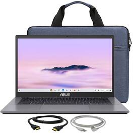 ASUS - CX34 14" FHD Chromebook Plus Laptop 8GB Memory,128GB SSD Grey + Bag, Cables - Rock Grey