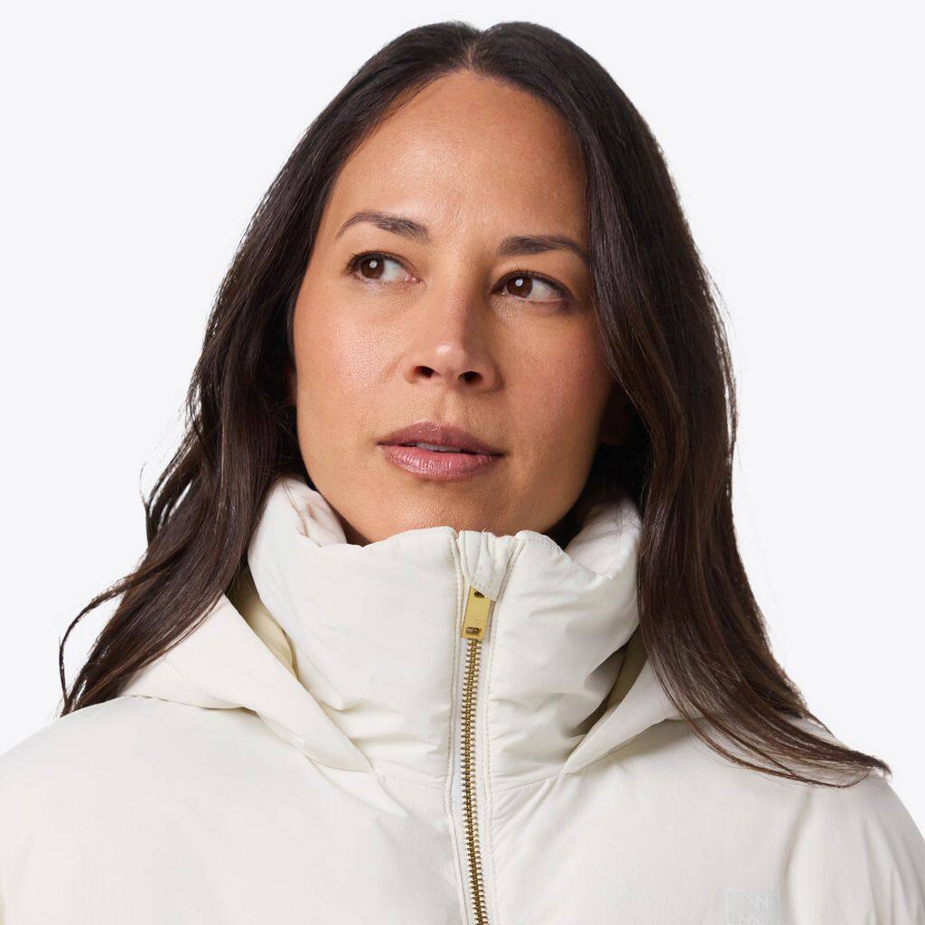Alt View 2. Mobile Warming - App Controlled Women's Cloud IX Crop Puffer Heated Jacket - Cream.