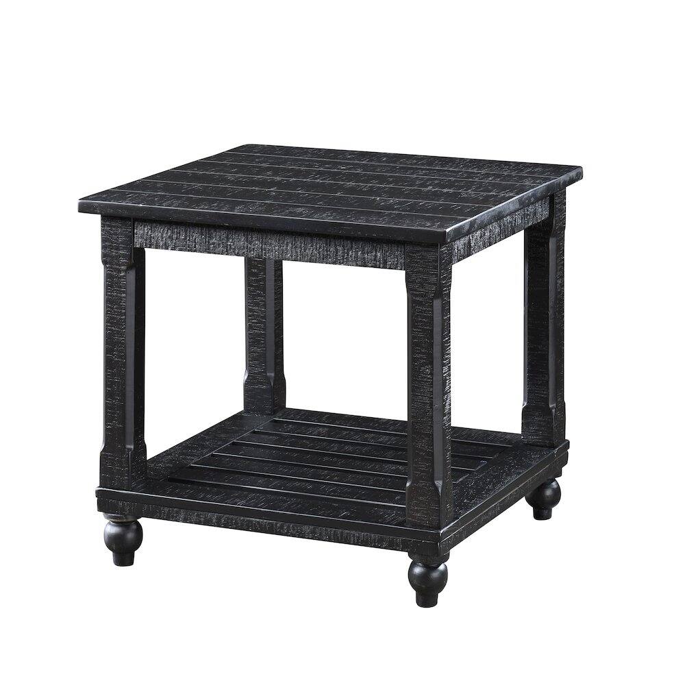Alt View 4. New Classic Furniture - Cade 3-Piece Wood Occasional Table Set in Black - Black.