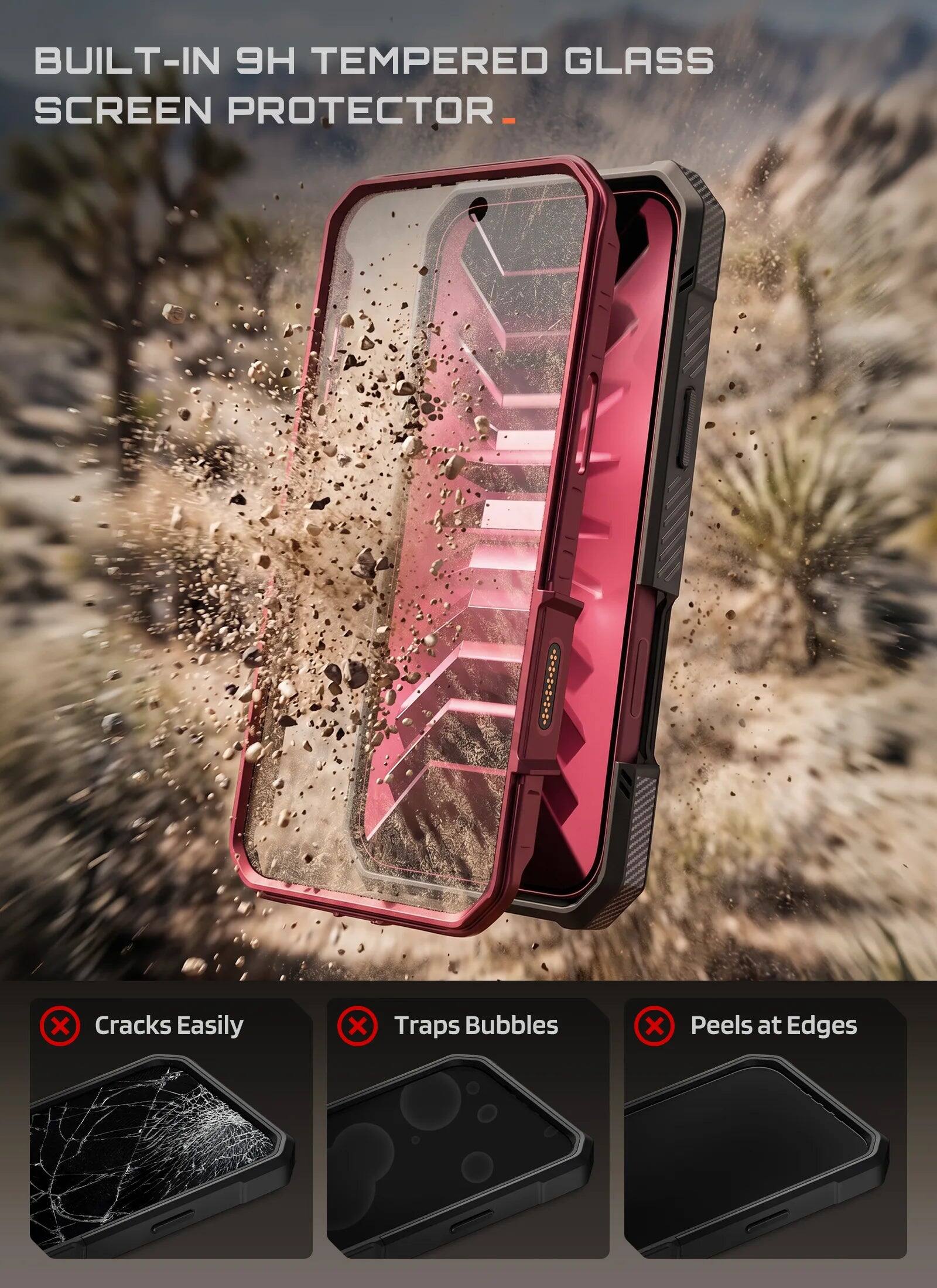BUILT-IN 9H TEMPERED GLASS SCREEN PROTECTOR

X Cracks Easily
X Traps Bubbles
X Peels at Edges