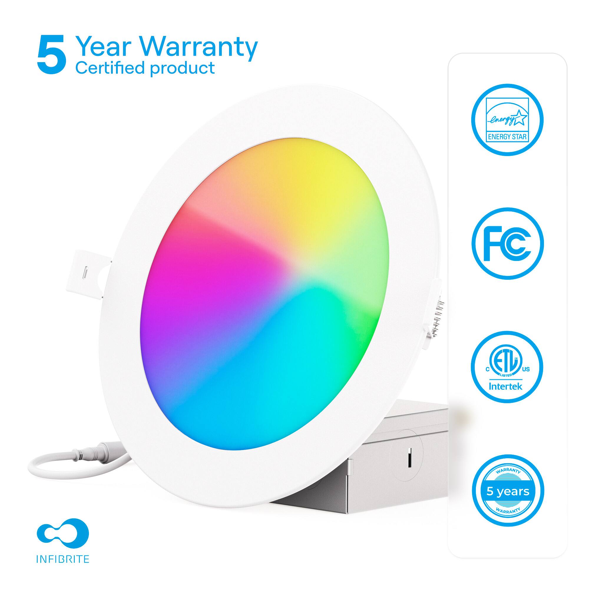 5 Year Warranty Certified product ENERGY STAR FC ETL Intertek 5 years Warranty INFIBRITE