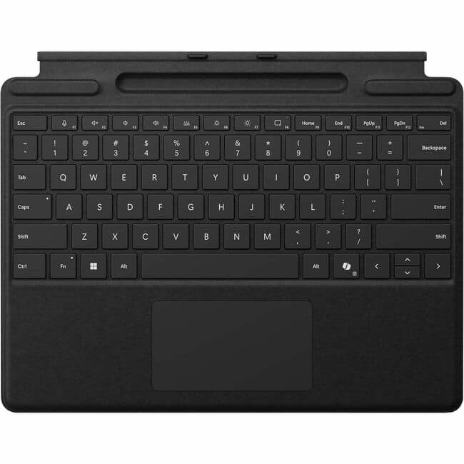 Keyboard/Cover Case Microsoft Surface Pro 9, Surface Pro 8, Surface Pro 10, Surface Pro 11 Tablet - English Ke - Black