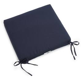 Blazing Needles - 20-inch by 19-inch Twill Chair Cushion - Navy