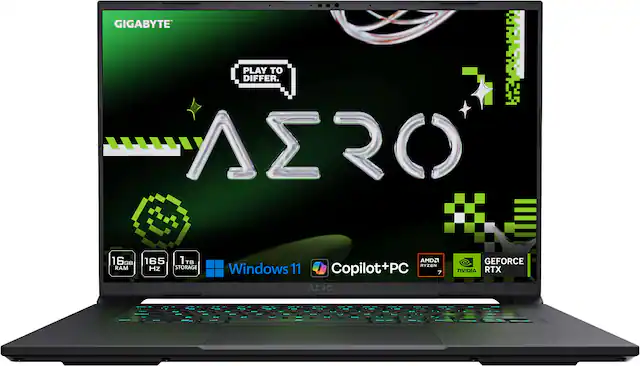 GIGABYTE PLAY TO DIFFER.
AZRO 16GB 165Hz 1TB STORAGE
AMD RYZEN 7
Windows 11 Copilot+PC
NVIDIA GEFORCE RTX