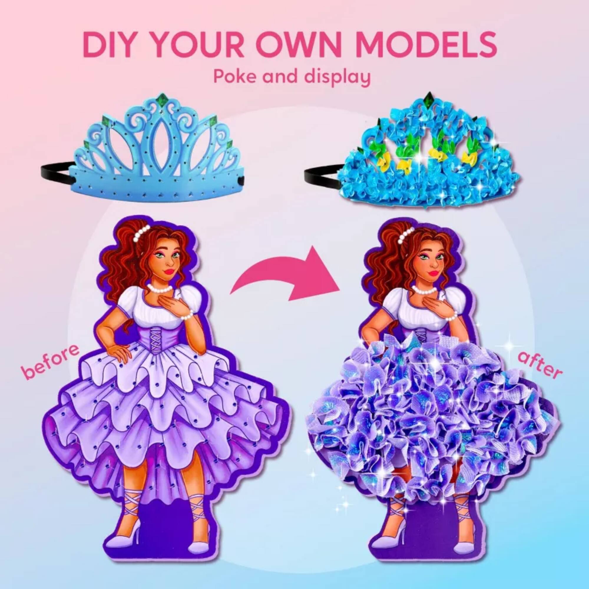 DIY YOUR OWN MODELS  
Poke and display  

before  
after