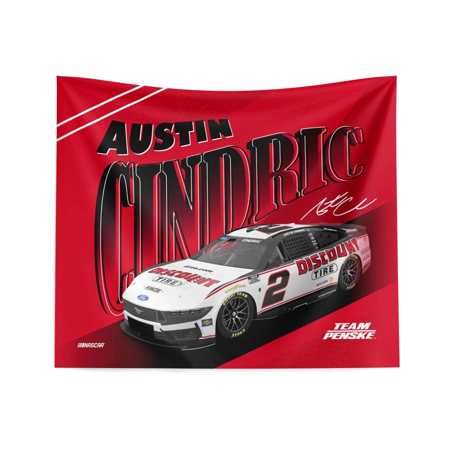 Northwest - Austin Cindric Comet Car 34" x 40" Silk Touch Throw Blanket - Multicolor