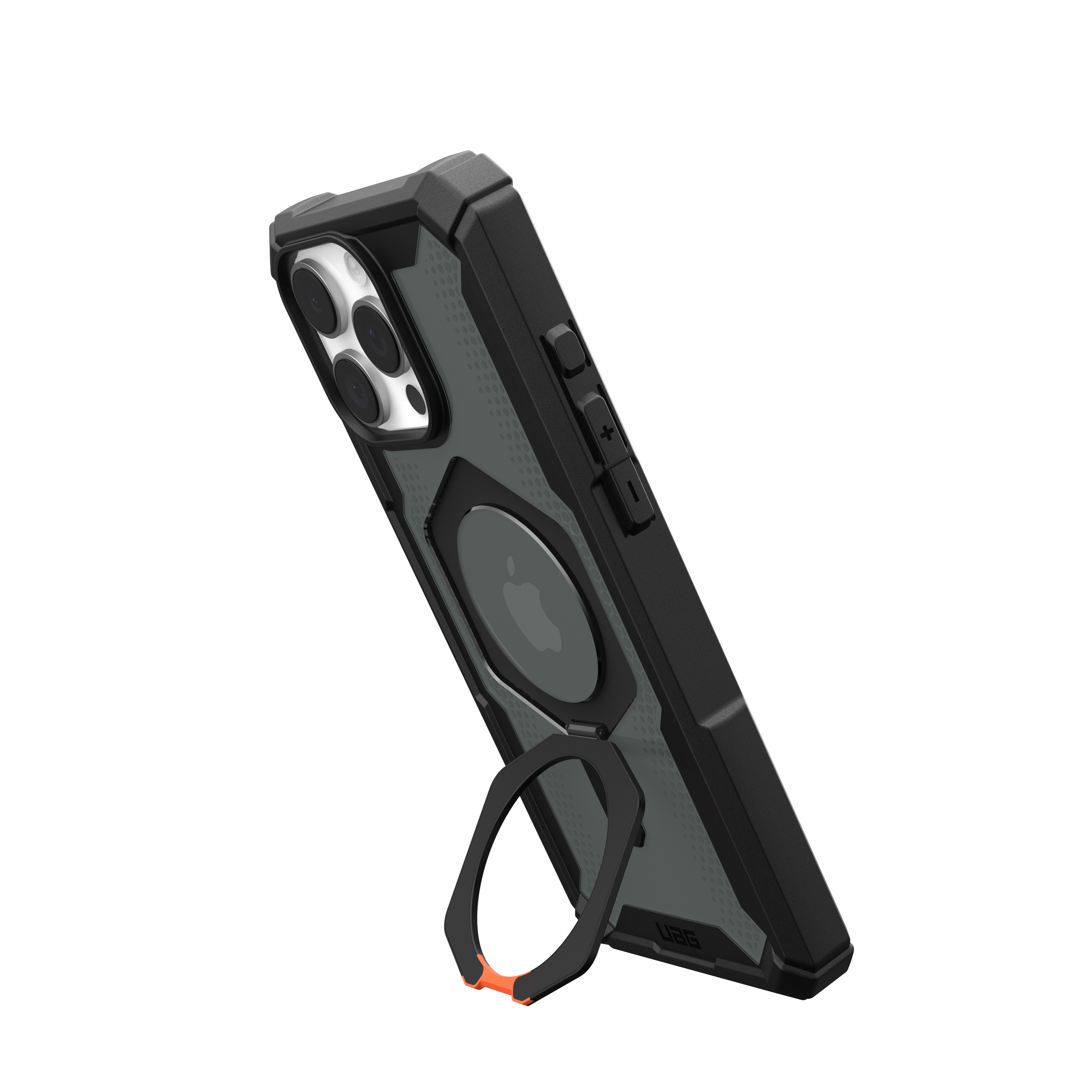 Angle. UAG - Plasma XTE Series Case with Magsafe for Apple iPhone 16 Pro Max - Black/Orange.