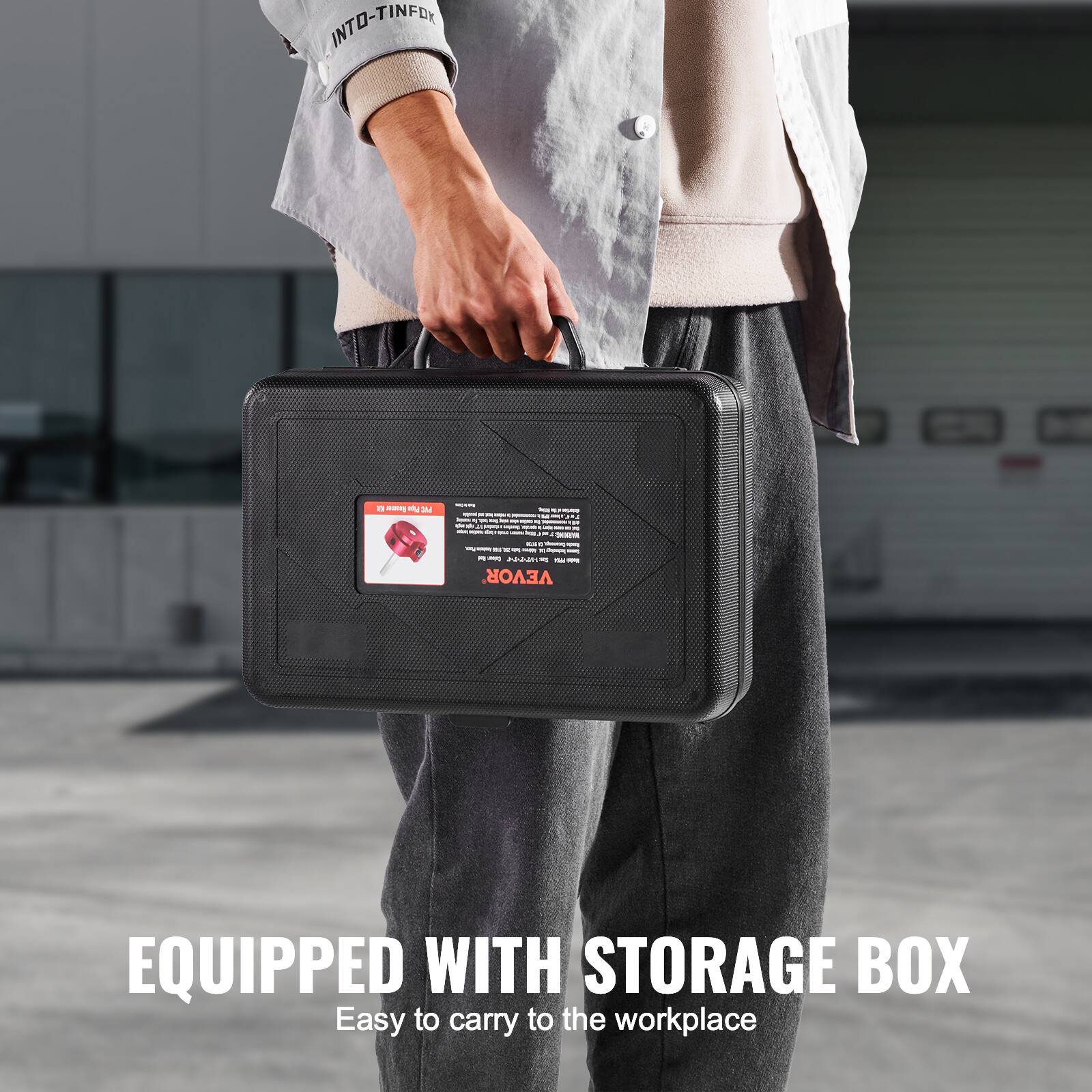INTO-TINFIX

EQUIPPED WITH STORAGE BOX  
Easy to carry to the workplace