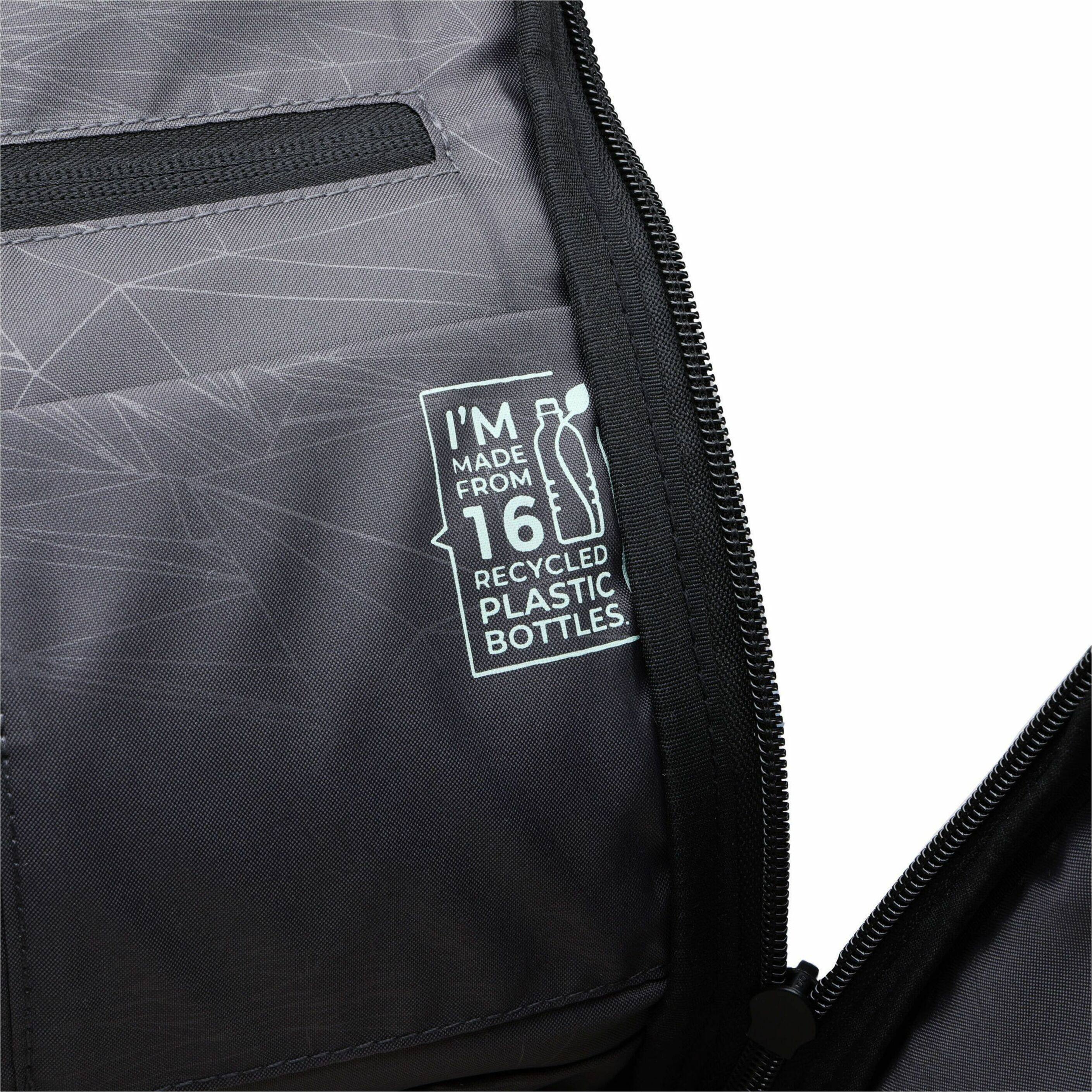 I'm made from 16 recycled plastic bottles.