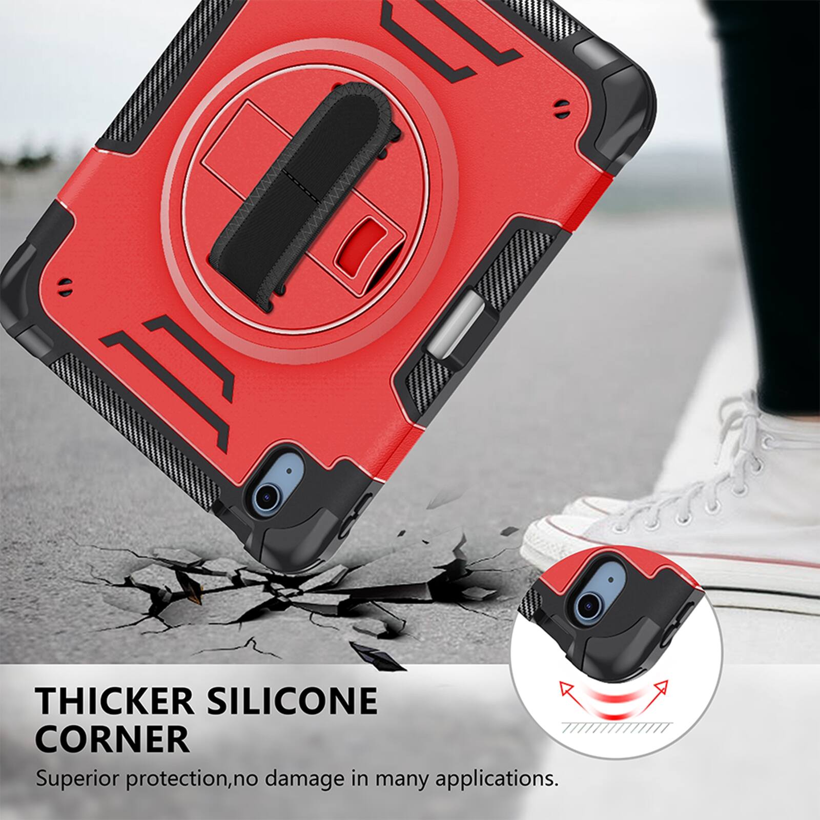 THICKER SILICONE CORNER  
Superior protection, no damage in many applications.