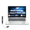 HP - 17 Laptop 17.3 FHD (AMD Ryzen 5 7520U, 8GB LPDDR5, 512GB SSD, AMD Radeon, Win 11 Home) w/USB Hub - Natural Silver
