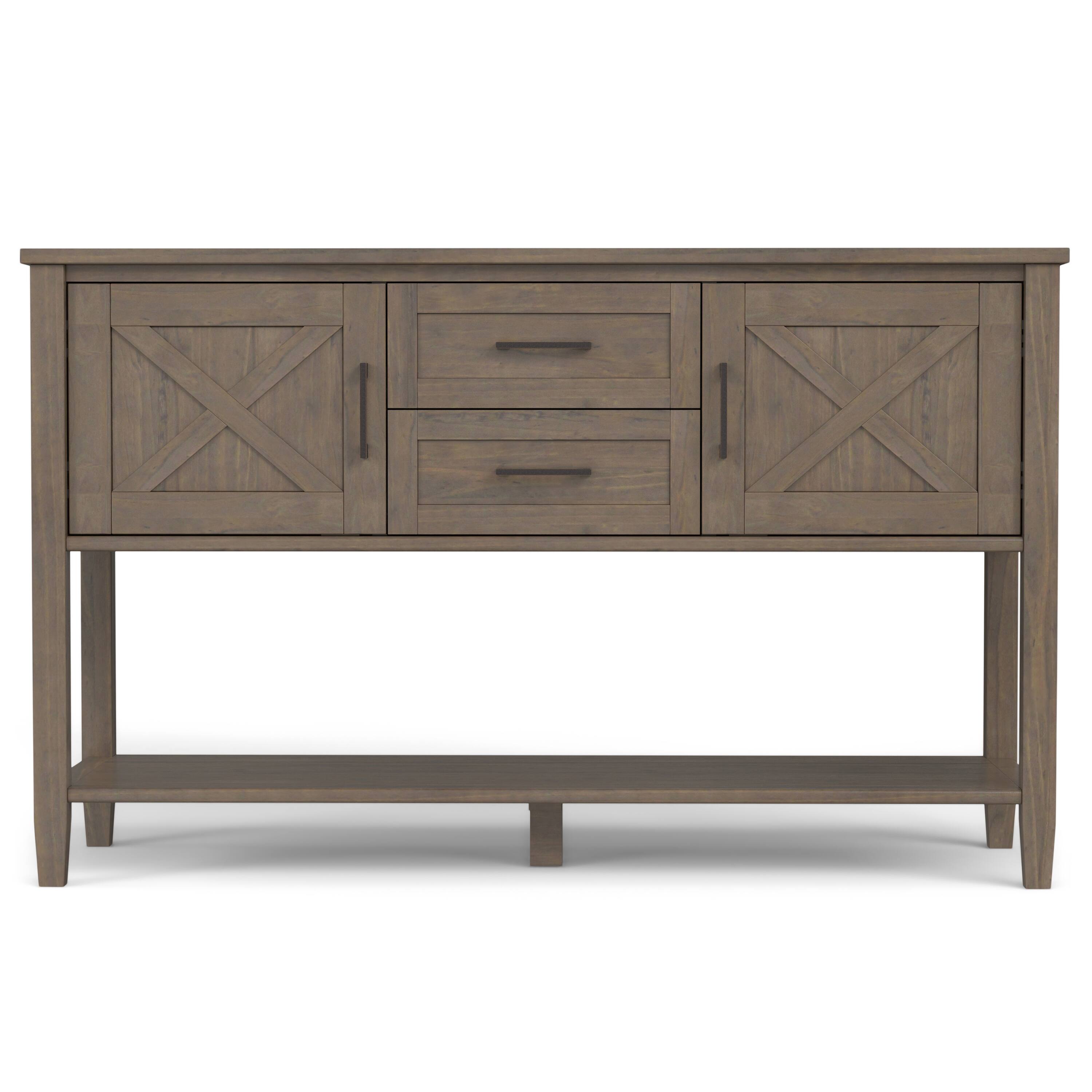 Left. Simpli Home - Ela SOLID WOOD 48 inch Wide Transitional Console Table in Smoky Brown - Smoky Brown.