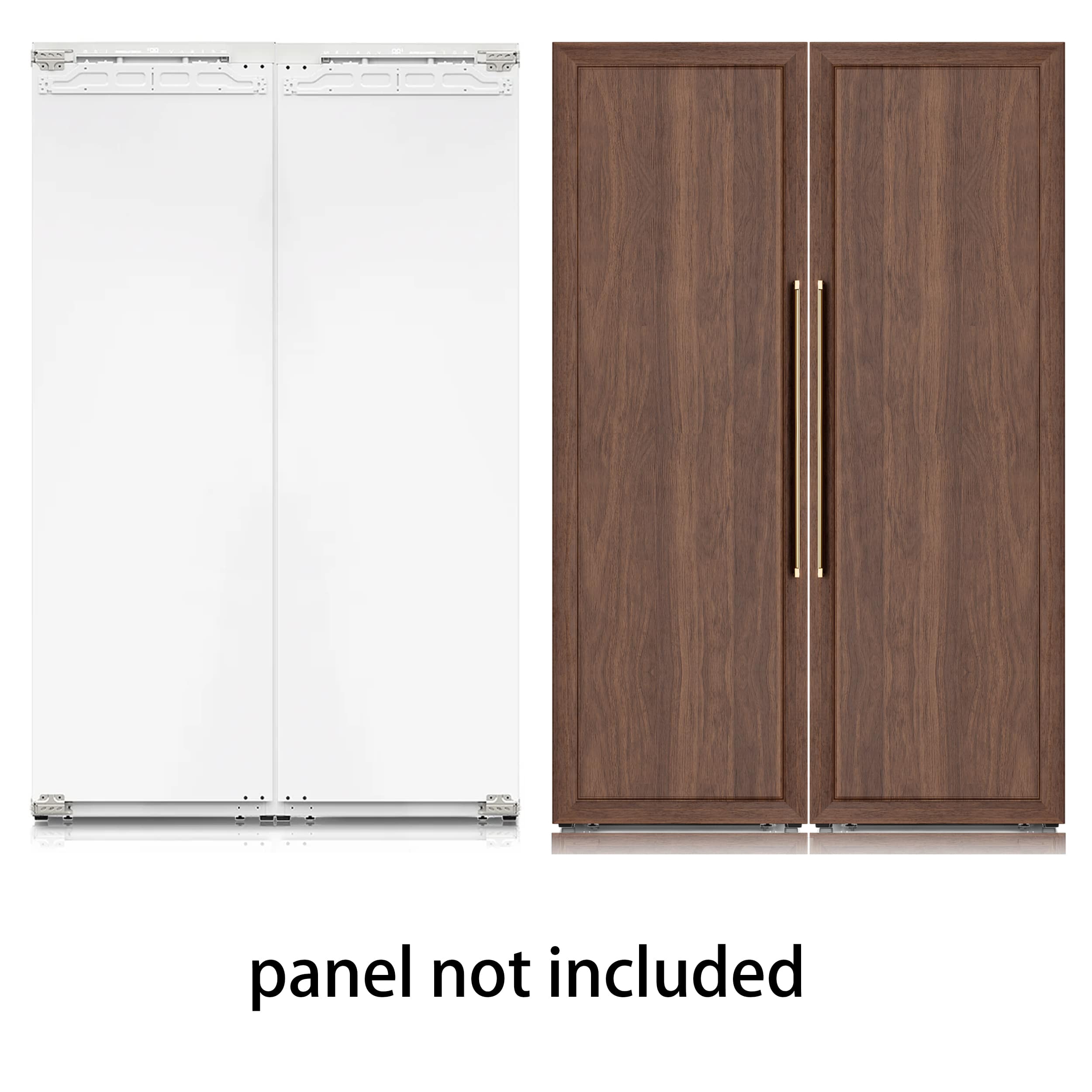 Ca'Lefort - 44'' Panel Ready Fridge Bundle, Built-in, with Freezer , -11°F-46°F Precise Freeze Control (Panel Not Included) - White