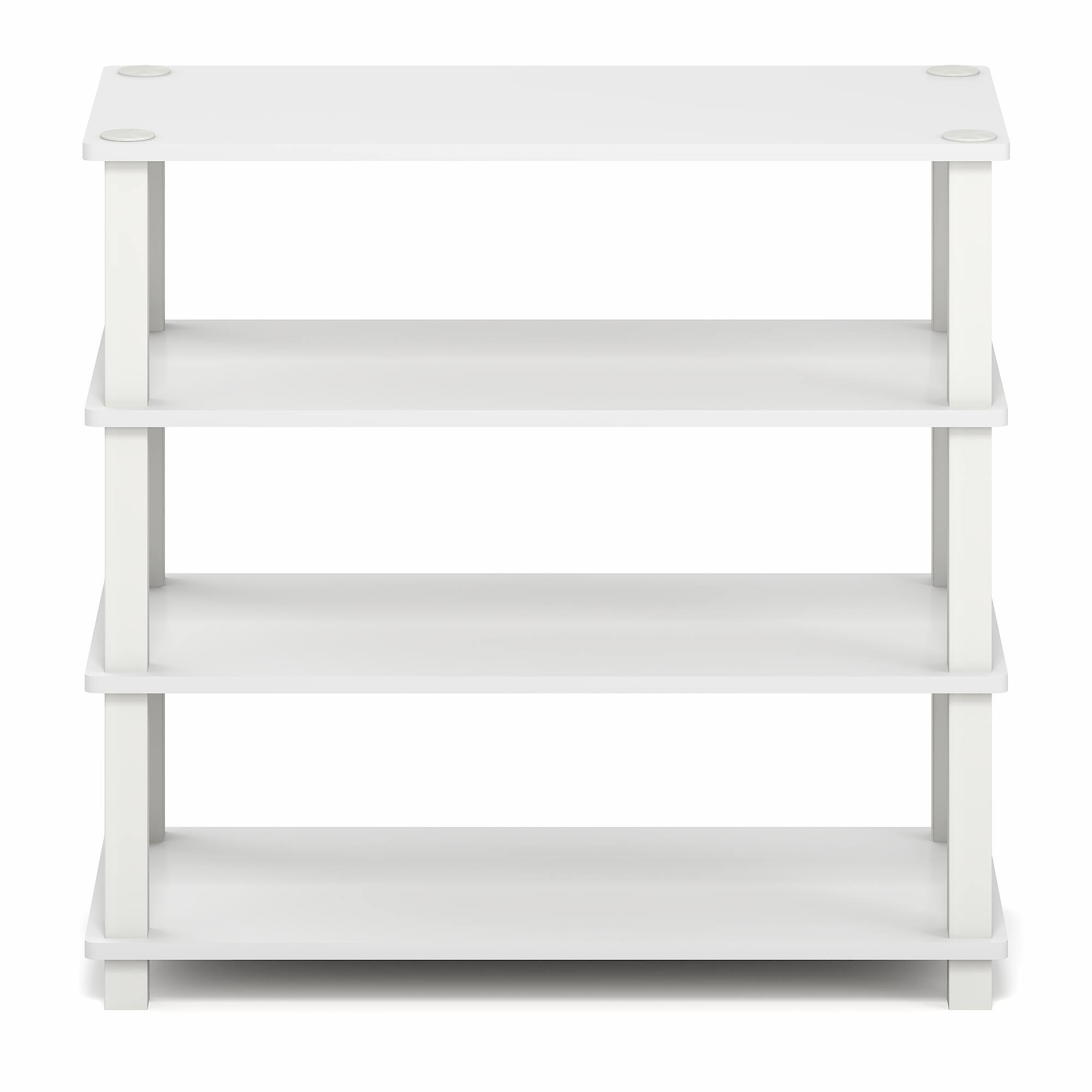 Alt View 7. Furinno - TURN-S-TUBE Shoe Rack, 4-Tier Shoe Organizer, Shoe Storage, 11.6 x 23.6 x 22.3, for Closet Entryway, Office, Garage - White/White.